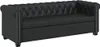A black leather sofa is shown from a slightly elevated front-left angle against a white background. Produktbild-Vorschau