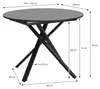 ML-Design Esstisch ausziehbar rund 100-140 cm Grau meliert Produktbild-Vorschau 8