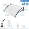 XMTECH Vordach Haustürvordach 150x100cm Pultbogenvordach Produktbild-Vorschau 2