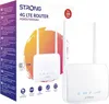 The image shows the packaging of a STRONG 4G LTE router, with the router itself also visible. Anteprima dell’immagine prodotto