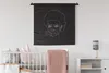 MuchoWow® Wandteppich Wandbehang Frauen - Porträt - Schwarz Produktbild-Vorschau 2