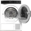 Front view of a white Sharp washing machine with the door open. Produktbild-Vorschau