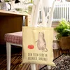 Mr. & Mrs. Panda Tote Bag Katze Fressen - Gelb Pastell - Produktbild-Vorschau 4