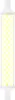 A white LED light bulb with a yellow illuminated center, presented vertically against a white background. Produktbild-Vorschau