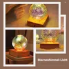 3D-Nachtlicht aus buntem Glas, USB-Projektorlampe, Kugel, Produktbild-Vorschau 2