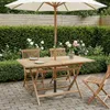 vidaXL Klappbarer Gartentisch Natur 120 x 70 x 75,5 cm Produktbild-Vorschau 2