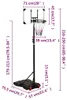 vidaXL Basketballständer Transparent 216-250 cm Produktbild-Vorschau 7