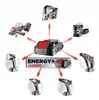 A diagram showing a central battery pack connected to various power tools, illustrating an energy system. Podgląd zdjęcia produktu
