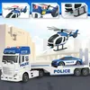 Policie – nákladní vůz s přepravníkem aut, vrtulníkem, Náhled obrázku produktu 3