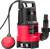 A red and black submersible pump with a float switch is shown against a white background. Náhled obrázku produktu