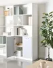 BELIANI Bücherregal Grau u. Weiß Faserplatte 197 cm Hoch 40 Produktbild-Vorschau 2
