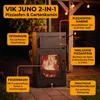 VIK Juno Pizzaofen Gartenkamin Schwarz – Outdoor Kamin & Produktbild-Vorschau 4