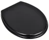 vidaXL Toilettensitz MDF Deckel Schlichtes Design Schwarz Produktbild-Vorschau 1