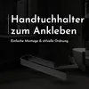 Bürstenking Handtuchhalter ohne Bohren – 33 cm – Produktbild-Vorschau 2