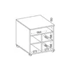 Caisson de bureau MABAKA – chêne artisan Voir les images du produit 3
