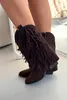 Damenturnschuhe mit Fransen auf Absatz Schokoladen Gralina Produktbild-Vorschau 8