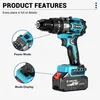 Drillpro Akku Bohrschrauber Bürstenlos 130Nm 1800U/min Produktbild-Vorschau 4