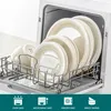 A dishwasher rack filled with plates and bowls. Produktbild-Vorschau