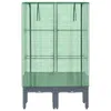 vidaXL Letto rialzato con attacco per serra in rattan Anteprima dell’immagine prodotto 4