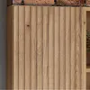 Badezimmer Hängeschrank 30x30 cm, Eiche mit gerillter Produktbild-Vorschau 2