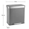 SVITA LT2X30 Mülleimer 60l Treteimer 2 Fächer mit Deckel Produktbild-Vorschau 6