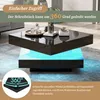 Merax quadratischer Hochglanz-Couchtisch mit 360° drehbare Produktbild-Vorschau 4