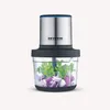 A Severin food processor with chopped onions and herbs inside the container, set against a plain white background. Produktbild-Vorschau