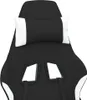 vidaXL Chaise de jeu avec repose-pieds Tissu noir et blanc Voir les images du produit 10