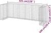 vidaXL Gabionenwand für Mülltonnen Verzinkter Stahl Produktbild-Vorschau 8