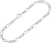Armband 925 Sterling Silber 19cm Figaro Panzerkette Produktbild-Vorschau 1
