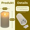 LED Kerze mit Timer Echtwachs LED Kerzen flackernde Flamme Produktbild-Vorschau 2