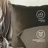 Lionmood Premium Samt Kissenbezug Kastanienbraun 45x45cm Produktbild-Vorschau 4