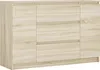 Komoda, dub Sonoma, 120 x 39 x 78 cm, 2 dvířka, 3 zásuvky Náhled obrázku produktu 1