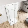 85x70cm 195cm 6mm ESG Falttür Glastür U-Form Duschkabine Produktbild-Vorschau 2