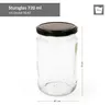 12er Set Einmachglas 720ml Deckel Schwarz Rund Produktbild-Vorschau 3
