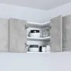 vidaXL Armadio a muro in cemento grigio e bianco 57 x 57 x Anteprima dell’immagine prodotto 4