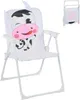 Relaxdays Kinder Klappstuhl, Campingstuhl mit Kuh-Motiv, Produktbild-Vorschau 1