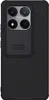 A black phone case with a camera cover is shown against a white background. Produktbild-Vorschau