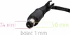 Close-up of a laptop charger connector with dimensions indicated. Produktbild-Vorschau