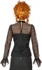 O9781-38-40 schwarz Damen Spitzenbluse-Rüschenbluse Produktbild-Vorschau 3