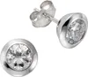 F Ohrstecker 925/- Sterling Silber 0,9cm weiß Zirkonia weiß Produktbild-Vorschau 1