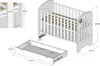 Set ZEE HEART: lettino bianco 120x60 con cassetto + comò Anteprima dell’immagine prodotto 12