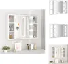 vidaXL Zrcadlová skříňka s LED diodami bílá 76x15x55 cm - Náhled obrázku produktu 1