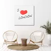 Leinwandbild schriftzug i love london 30x30 cm Feeby rot Produktbild-Vorschau 2