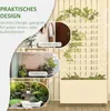 Outsunny Pflanzkasten mit Rankgitter, Blumenkasten mit Produktbild-Vorschau 4