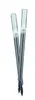 Two solar light stakes with clear, textured tops and silver bodies, presented against a white background. Produktbild-Vorschau