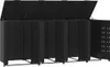 Abri à poubelles pour 4 tonnes noir 276x79x117 cm acier Voir les images du produit 7
