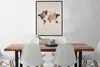 MuchoWow® Gerahmtes Poster Weltkarte - Holz - Braun 60x80 Produktbild-Vorschau 2