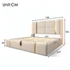 A diagram of a bed with dimensions indicated. Anteprima dell’immagine prodotto