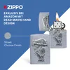 ZIPPO - Emblém ruky mrtvého muže - Stříbrný chromovaný Náhled obrázku produktu 5